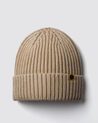 Front view of Oat Beige Classic Beanie