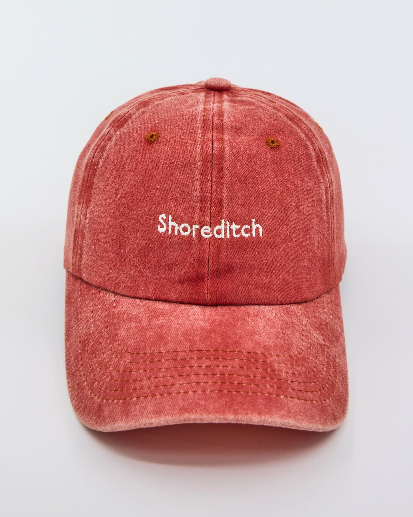 front view of Shoreditch Orange Washed Cap