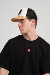 Orange Trucker Cap With Free Patch