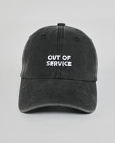 Out of Service black washed cap - front view