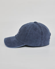 Out of Service navy washed cap - angled view