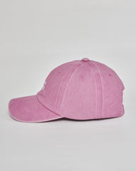 Out of Service pink washed cap - angled view
