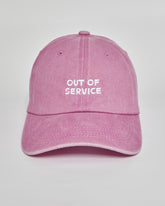 Out of Service pink washed cap - front view