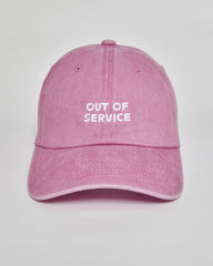 Out of Service pink washed cap - front view