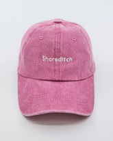 front view of Shoreditch Pink Washed Cap
