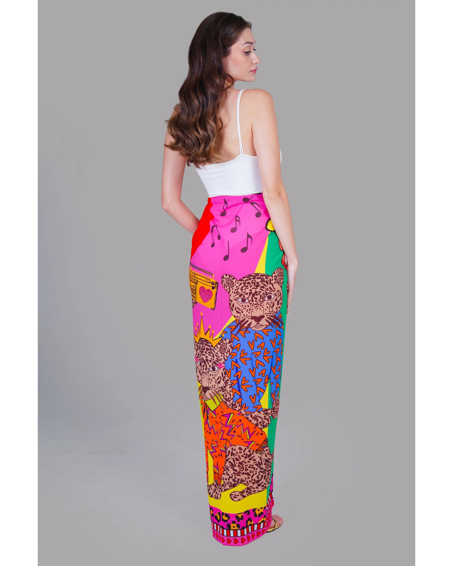 Back view of Pink Tiger Pareo