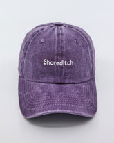front view of Shoreditch Purple Washed Cap