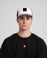 Purple Trucker Cap With Free Patch