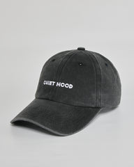 Quiet Mood black washed cap - side view