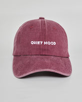 Quiet Mood burgundy washed cap - front view