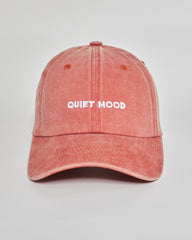 Quiet Mood coral washed cap - front view