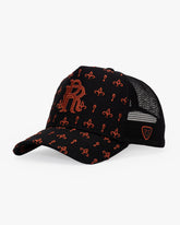 Regalia Black & Copper Trucker Hat on a white background