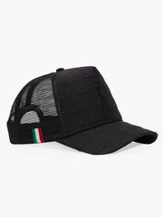 Side view of Regalia Black Trucker Hat