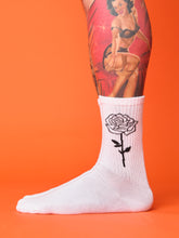 Black Rose White Socks