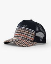 Side view of Royalty Navy Blue Trucker Hat