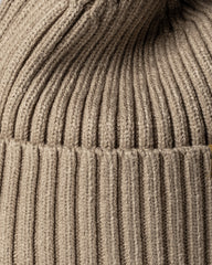 Close view of Sand Beige Classic Beanie