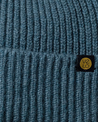 Close view of Teal Lux Beanie