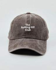 Front view of The Notting Hill Club Dusty Brown Washed Cap