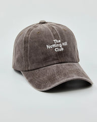 Side view of The Notting Hill Club Dusty Brown Washed Cap