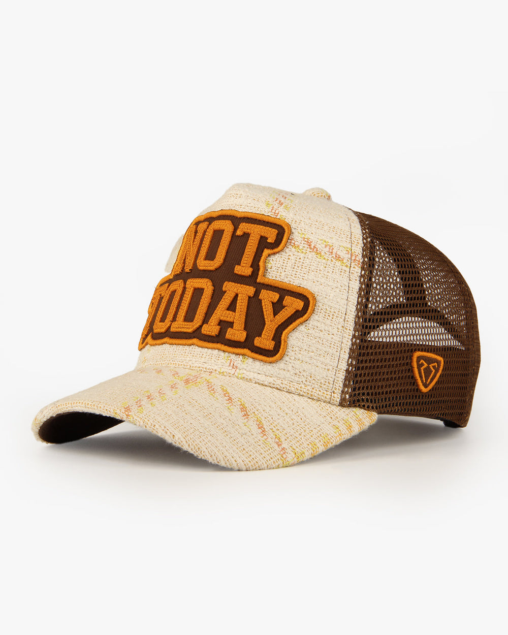 Not Today Brown Trucker Cap front view