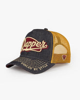 Dapper Riders Navy Trucker Cap front view