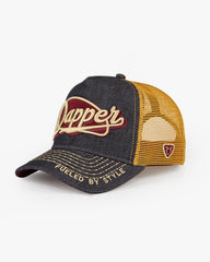 Dapper Riders Navy Trucker Cap front view