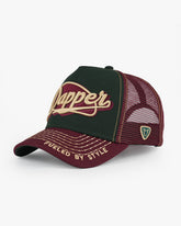 Dapper Riders Green Trucker Cap front view