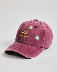 Side view of Van Gogh Burgundy Washed Cap