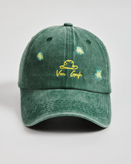 Front view of Van Gogh Dark Green Washed Cap