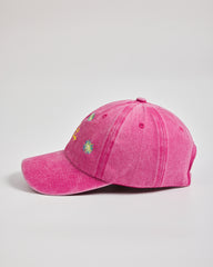 Van Gogh Hot Pink Washed Cap on a light gray background