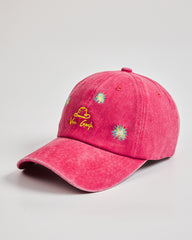 Side view of Van Gogh Red Washed Cap