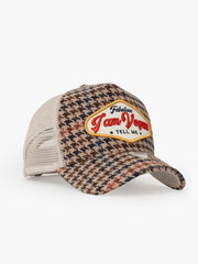 Side view of Vegas Beige Trucker Hat