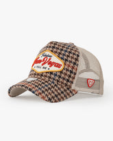 Side view of Vegas Beige Trucker Hat