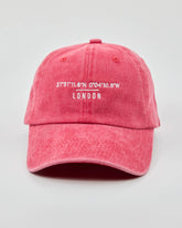 Front view of London Red Washed Cap