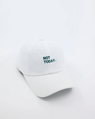 Not Today slogan white washed cap