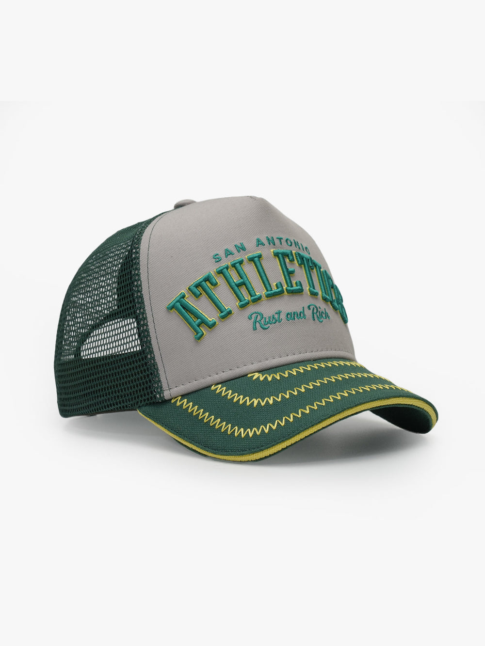Athletics Green Trucker Cap detail view 4