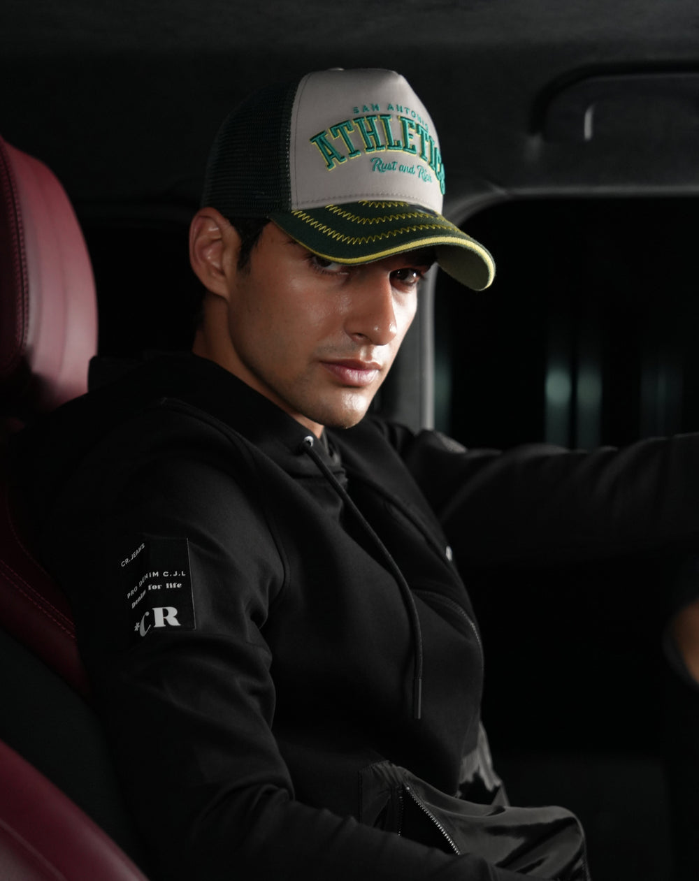 Athletics Green Trucker Cap detail view 2