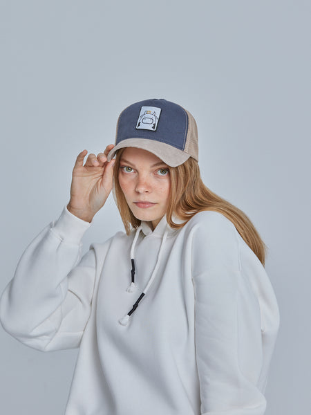 Cream Base Velcro Trucker Cap