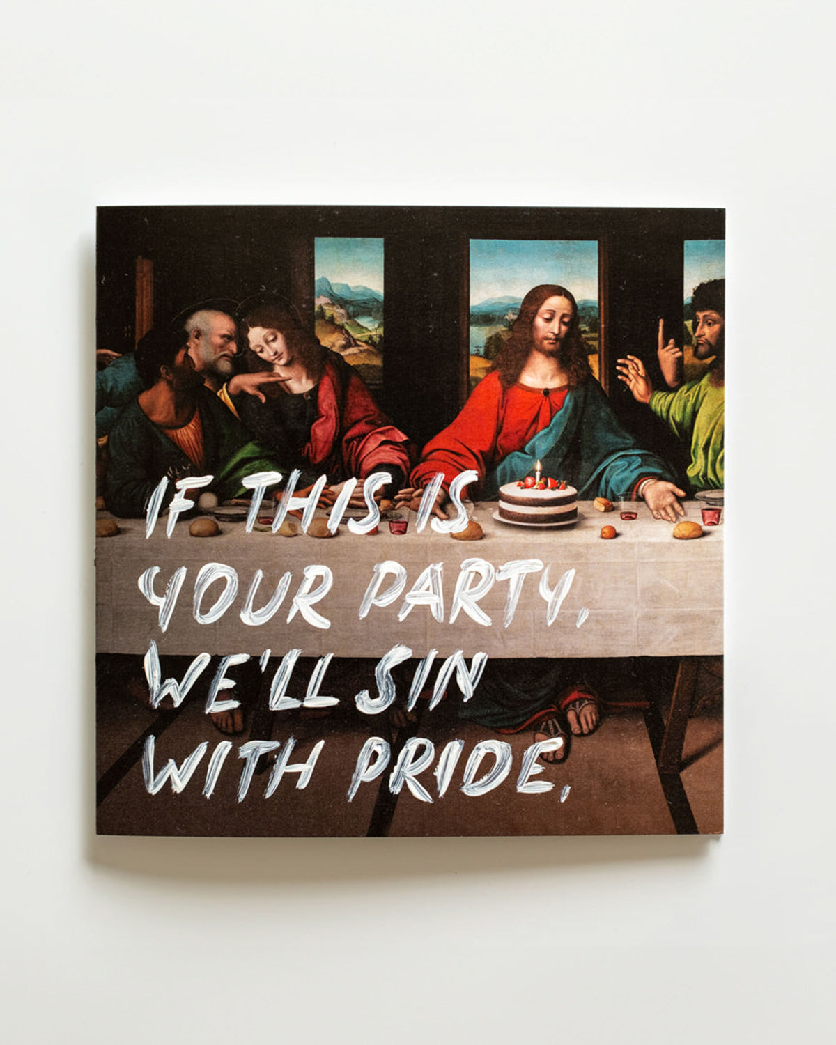 If This Is Your Party, We'll Sın With Pride - Handwritten Postcard