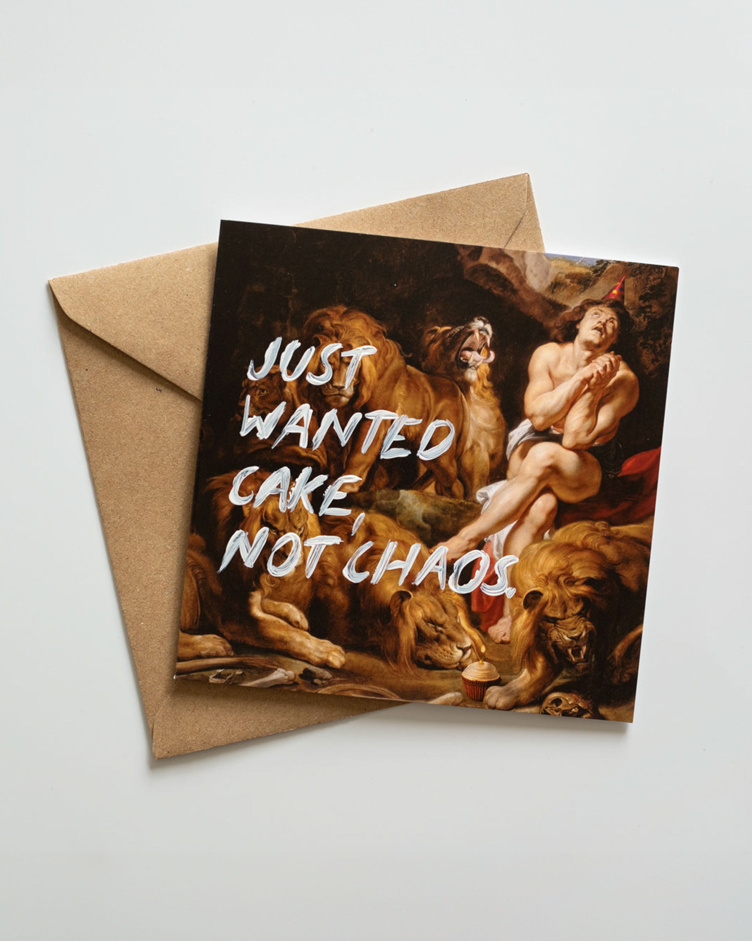 Just Wanted Cake, Not Chaos - Handwritten Postcard