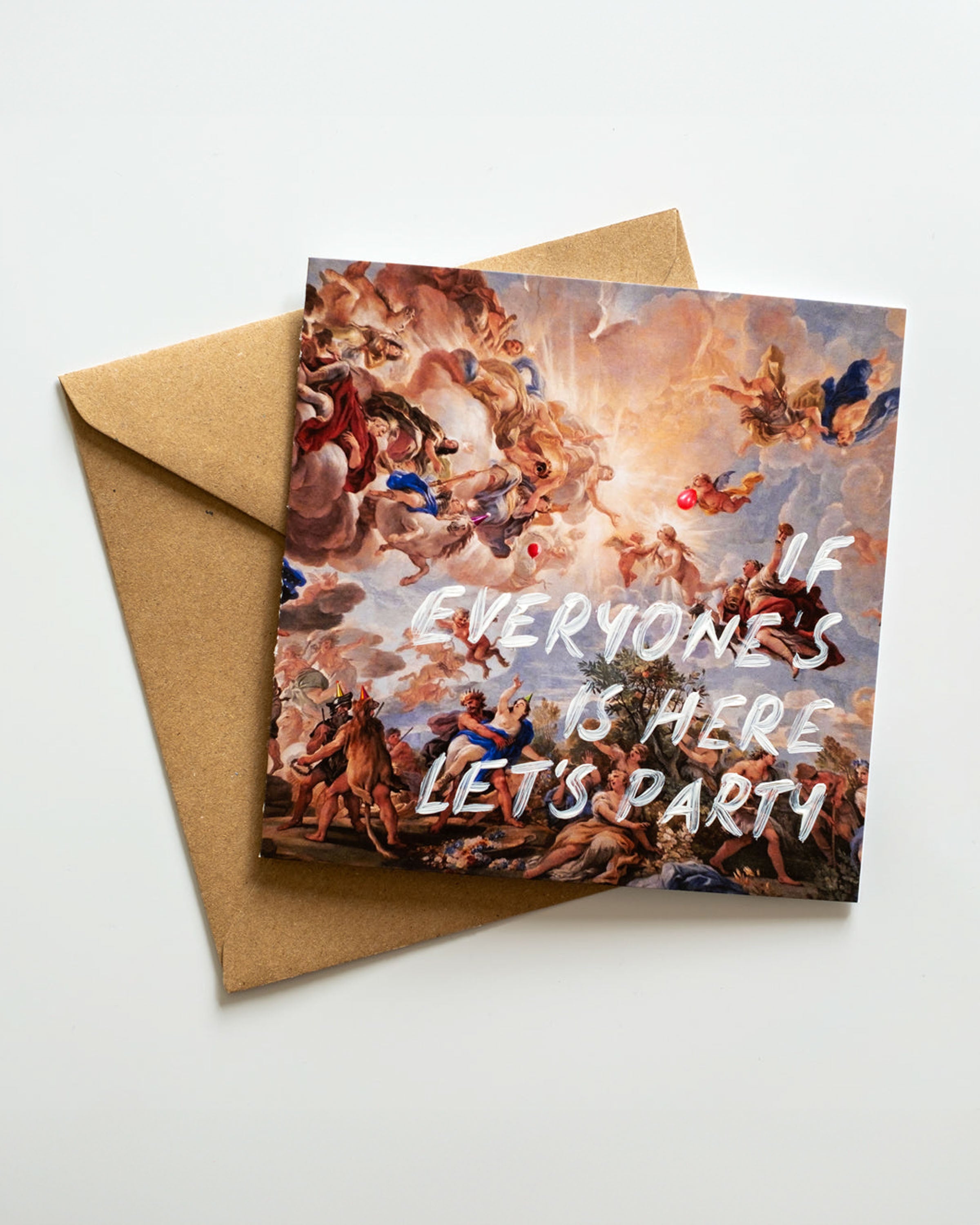 If Everyone's Is Here Let's Party - Handwritten Postcard