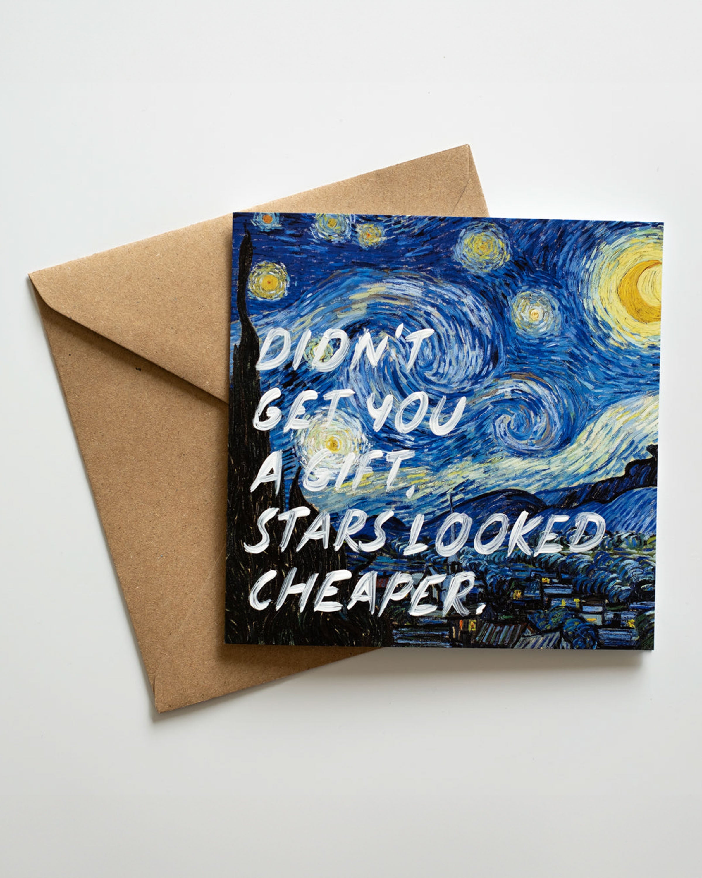 Didn't Get You A Gift, Stars Looked Cheaper.  - Handwritten Postcard
