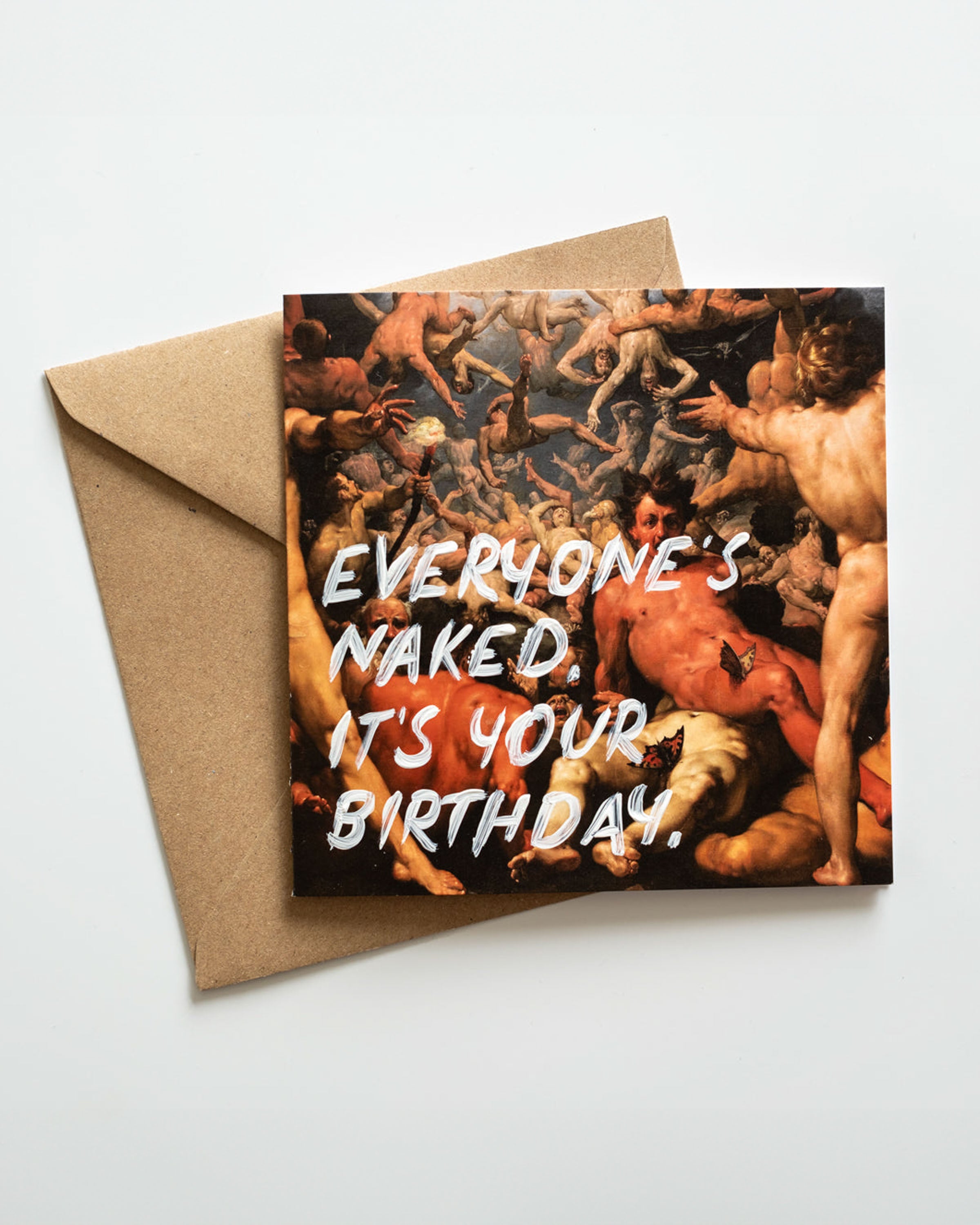 Everyone's Naked, It's Your Birthday. - Handwritten Postcard