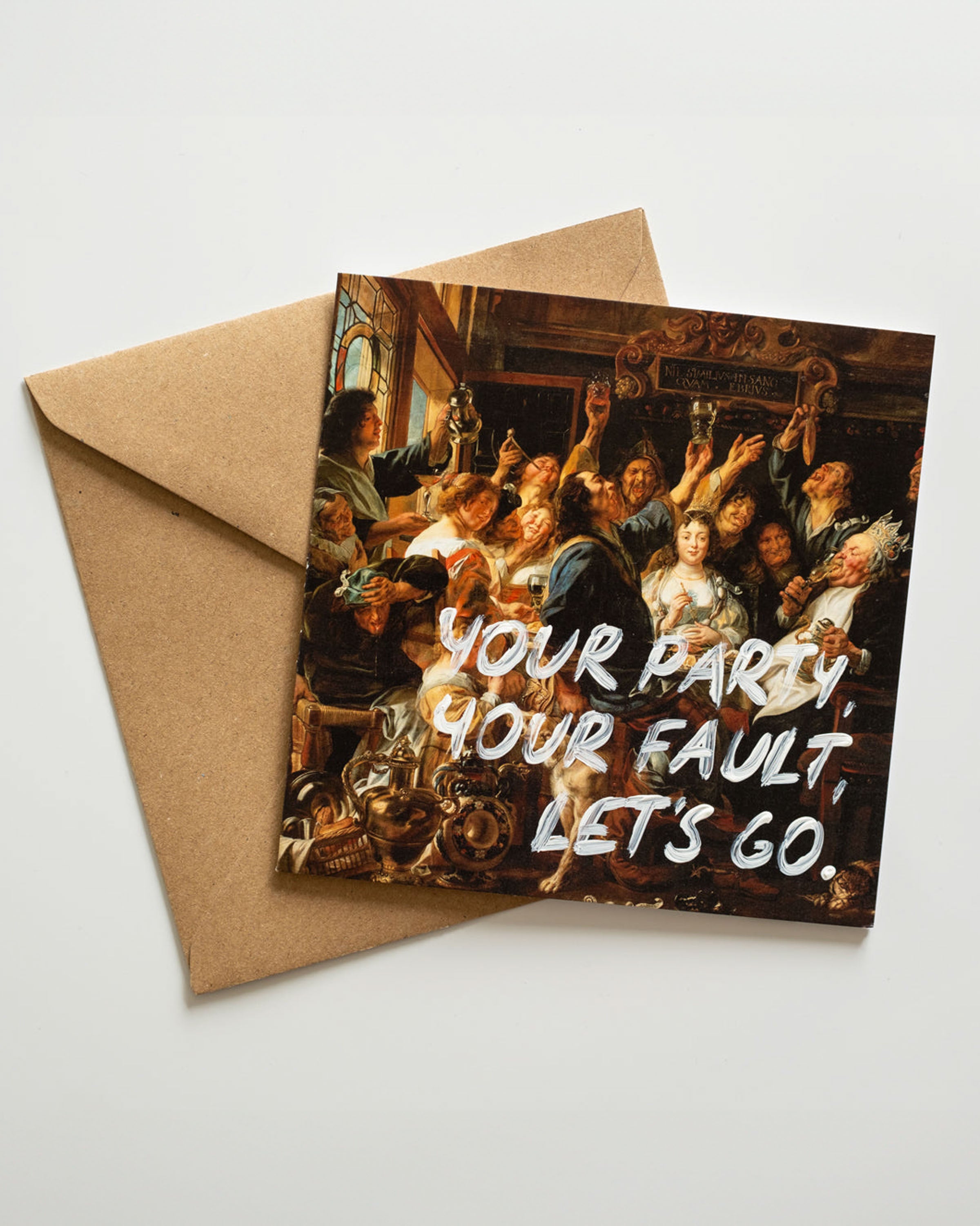 Your Party, Your Fault, Let's Go - Handwritten Postcard