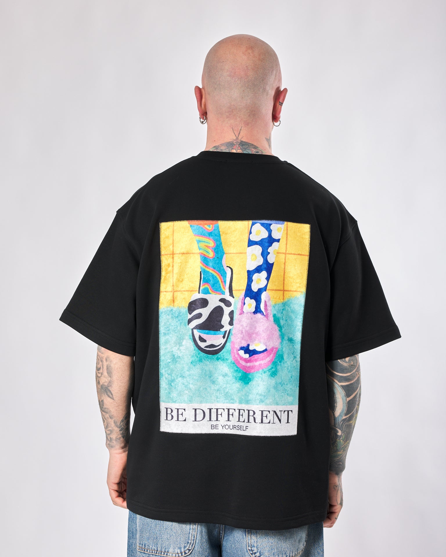 Be Different Unisex Black Tee