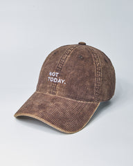 Not Today Brown Corduroy Cap