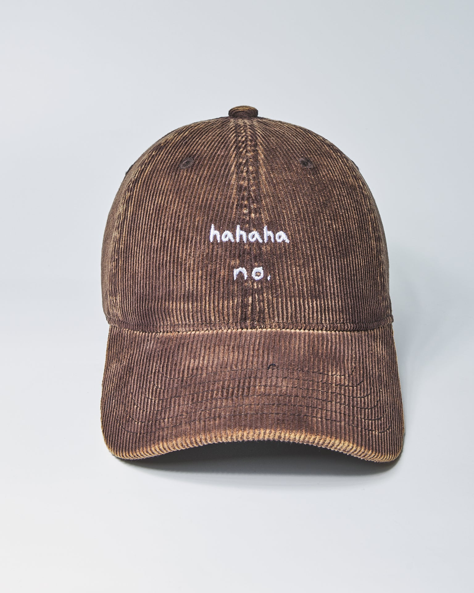 Hahaha No Brown Corduroy Cap