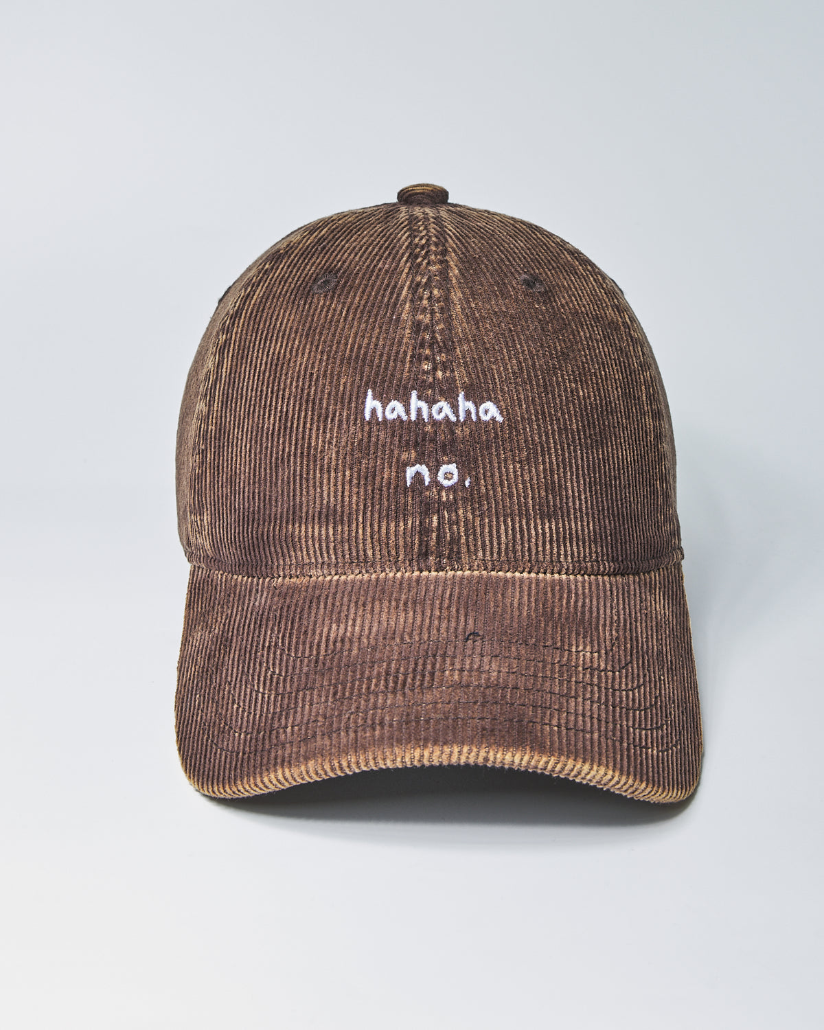 Hahaha No Brown Corduroy Cap