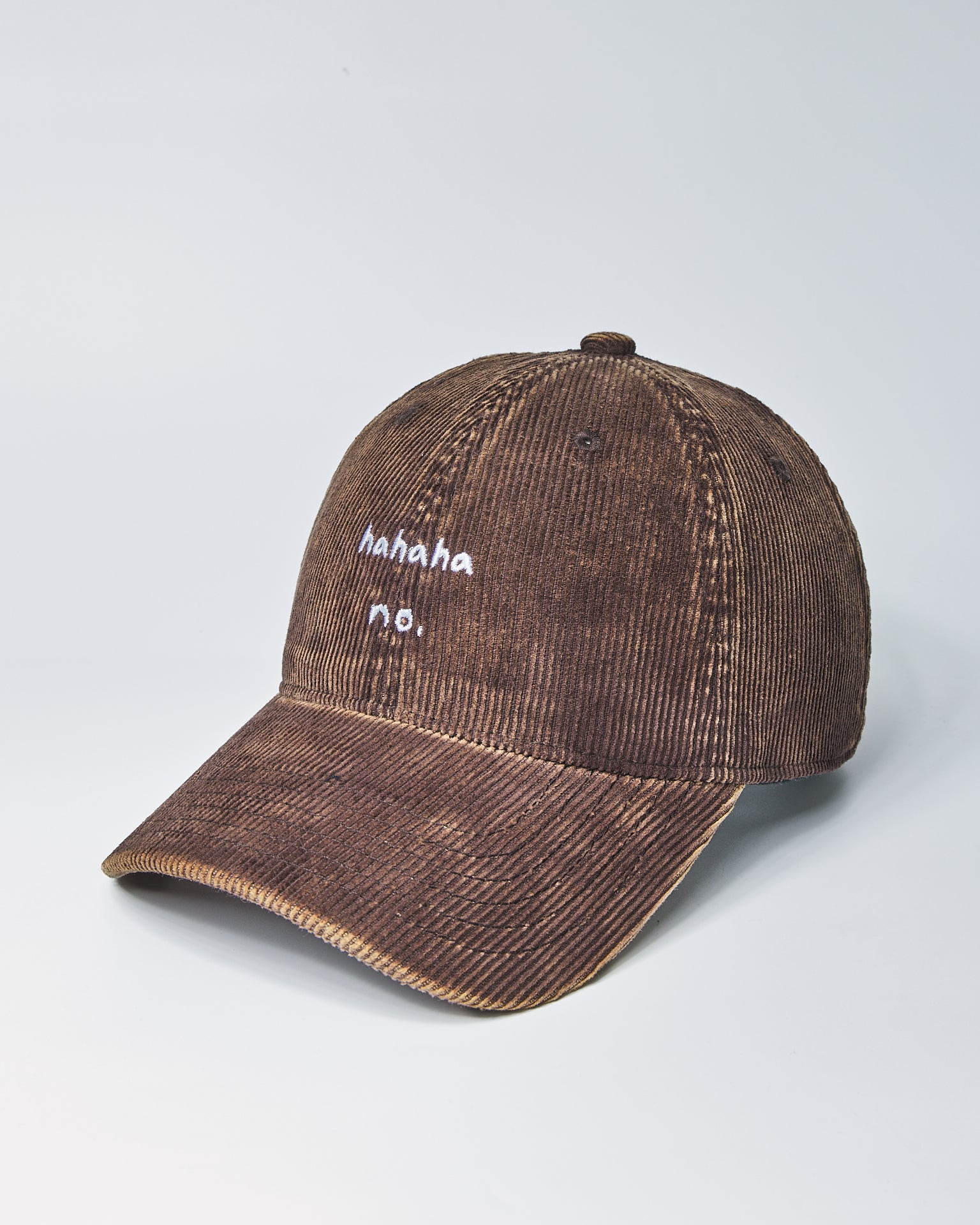 Hahaha No Brown Corduroy Cap