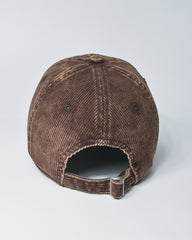 Love You Bye Brown Corduroy Cap